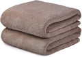 JML Microfiber Bath Towels, Oversized, Ultra Soft, Super Absorbent and Fast Drying, No Fading Large Bathroom Towel Set for Sport, Travel, Fitness (Coral Fleece - Chocolate, 30 in x 60 in)