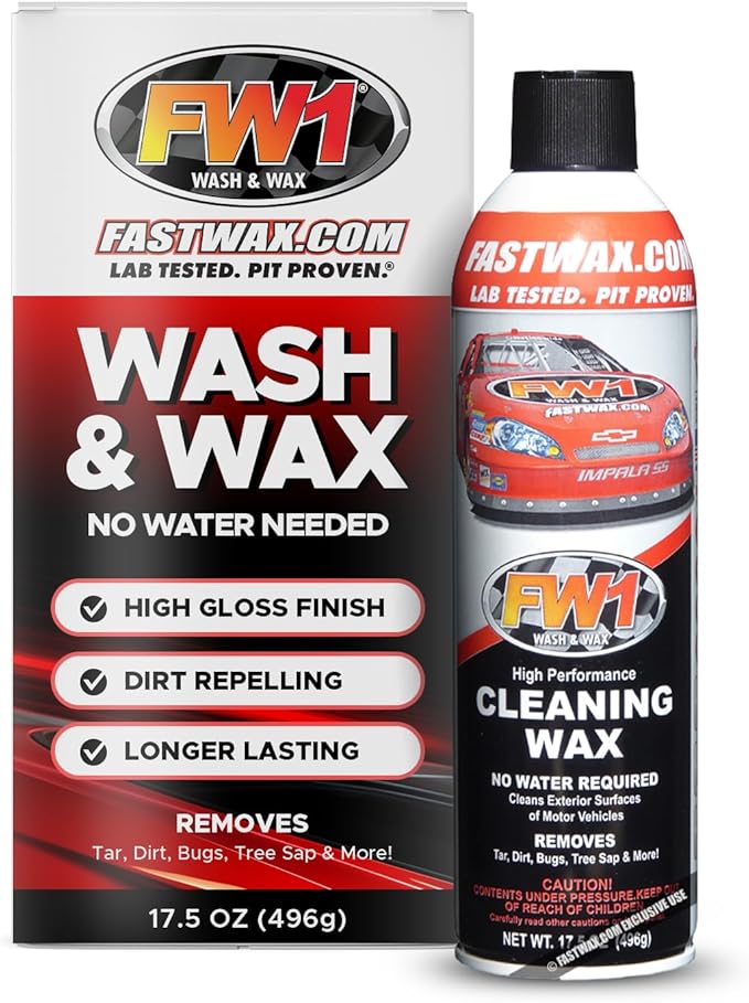 FW1, A High Performance Car Wax Polish | Easy To Use Scratch-Free Waterless Car Wash Spray & Detail Cleaning Polish (17.5oz) | Spray Wax for Cars, Trucks, Motorcycles RVs and boats.
