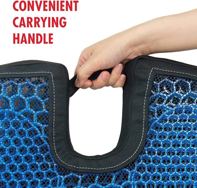 HEALTHMATE IN9115 Comfy Gel Coccyx Cushion Gel Seat Cushion for Long Sitting for Back, Sciatica and Tailbone Pain Relief, for Office Chair, Car, Wheelchair, Long Trips