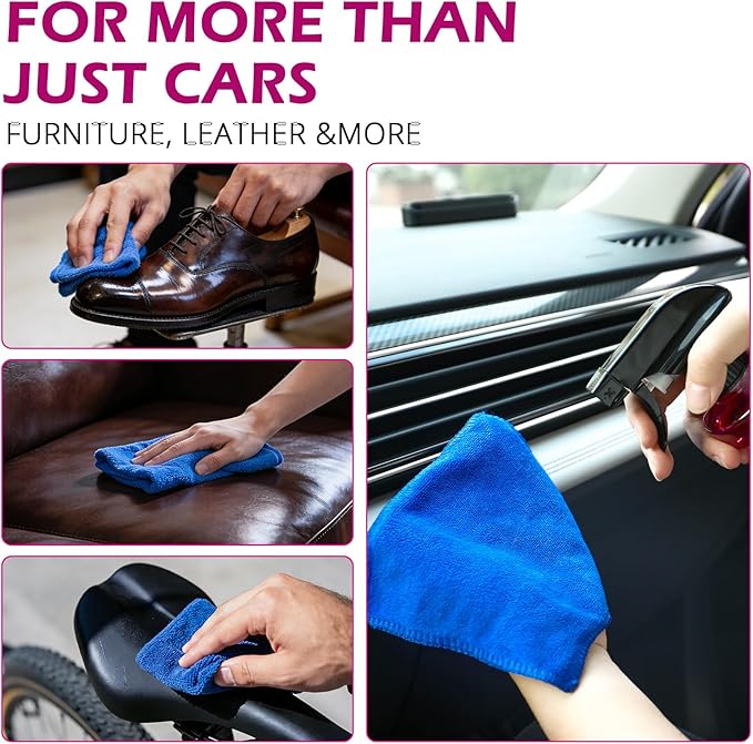 Car Interior Cleaner – Multi-Surface Auto Detailing for Leather, Glass, Dashboards & More – Dual-Mode Foam & Mist Spray (17oz) with Cleaning Towel