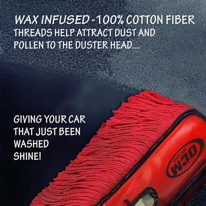 Classic Car Duster with Solid Wood Handle Includes Storage Case - Popular Detailers Choice