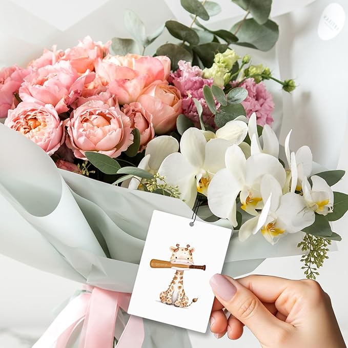 Baseball Animal Nursery Air Freshener 4 Pcs, Cute Animal Baseball Supplies Hanging Scents Air Freshener for Kids Boys Gifts, Vintage Scented Car Accessories Decor for Boys Kids Room Nursery