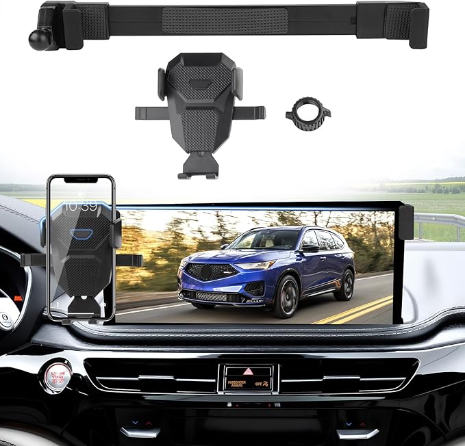 Car Phone Holder for 2022-2025 Acura MDX Accessories,Adjustable GPS Acura MDX Phone Mount for 12.3-inch Screen,Hands-Free Ultra Stable Air Vent Phone Stand