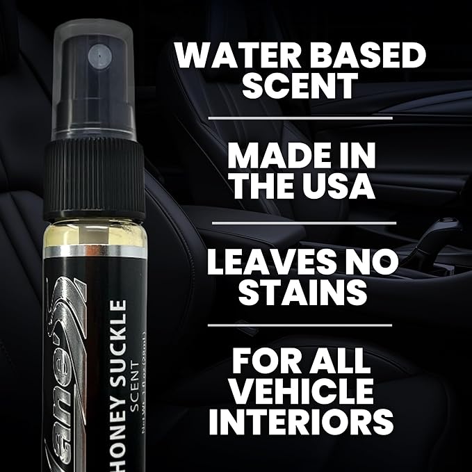 Lane's Premium Car Air Fresheners - Honeysuckle Scent Water Based - 1oz Eliminate Bad Odors of Pet & Food From Car Interior Leather, Carpet, Upholstery Great For Cars, Trucks, SUVs, RVs & More