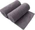 JML Extra Large Bath Towels, Microfiber Bath Sheet Towels for Body, 2 Pack 35" x 70", Oversized, Soft, Super Absorbent, Fast Drying, Perfect forSauna, Shower, Sport, Fitness, Yoga, Grey