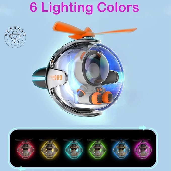 2Pcs Pilot Car Air Fresheners, Cute Car Vent Clip Air Freshener with 8 Fragrant Tablets Automotive Air Outlet Fan Diffuser, Automotive Interiors Vent Decoration (Yellow +Silver)