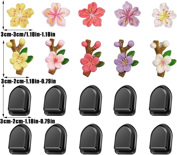 10Pcs Car Hooks Holder for USB Cable Headphone Key Self-Adhesive Car Interior Accessories Dashboard Sticky Hook Backseat Hanger Decorations Suitable for Bedrooms, Kitchens and Other Areas