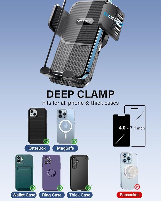 Car Phone Holder for Mercedes Benz GLC 2016 2017 2018 2019/C-Class 2015 2016 2017 2018 Accessories 7-Inch Screen Fixed Clip, Automobile Cradles Phone Mount, Cell Phone Base Not Block Air Vent