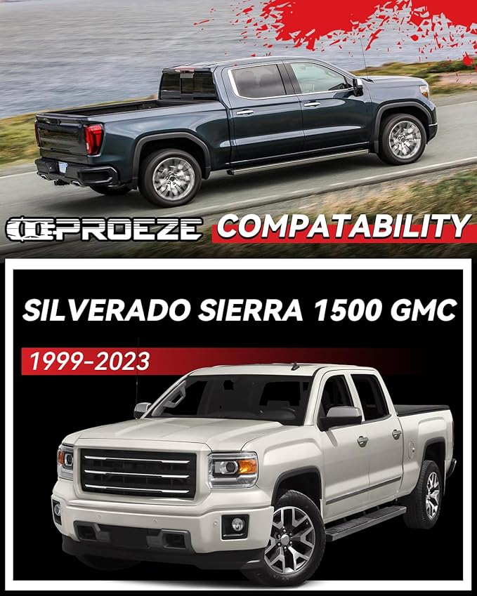 1" Leveling Lift Block Kit for 1999-2023 Silverado Sierra 1500 2WD 4WD, 1 inch Rear Black Leveling Lift Block Kit Extended Square U-Bolts