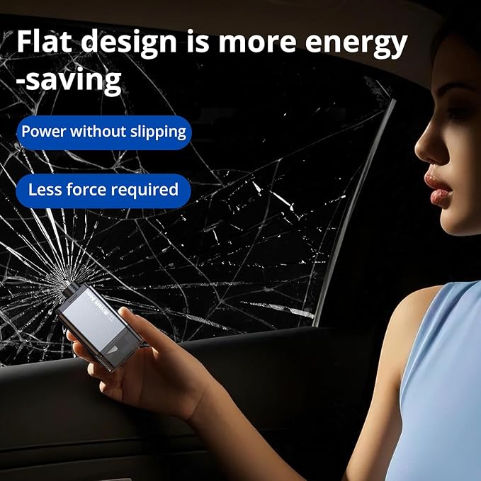 MightY Bear Car Window Breaker Seatbelt Cutter, 2-in-1 Car Emergency Tool, Underwater Glass Breaker for Traffic Accidents and Family Rescue - Gray