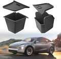 Trunk Storage Bins with TPE Lids Compatible with 2025 2026 Tesla Model Y Juniper , 2 PCS TPE Waterproof Trunk Side Storage Box Organizer Fit Tesla Model Y Accessories