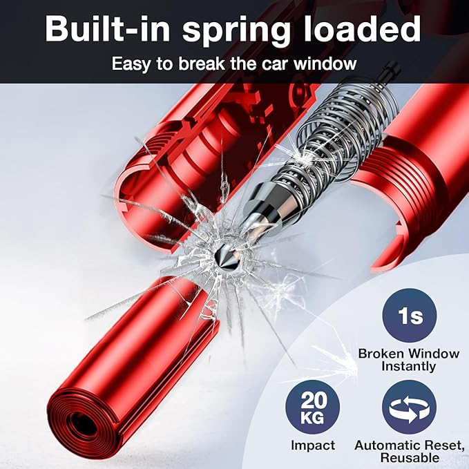 Window Breaker Seatbelt Cutter, Car Window Breaker Tool, Emergency Glass Breaker and Auto Escape Tool，Car Accessories for Women