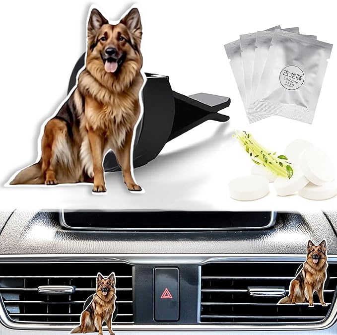 Cute Car Air Freshener Clips Dog Car Vent Clip Dog Cars Scents Cologne Air Conditioner Clip Auto Vent Interior Decoration Cars Accessories Dogs Loves Gifts for Men Women