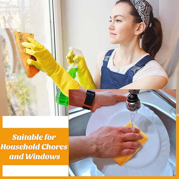 10 Pack Shammy Cloths Absorbent Cleaning Towels for Car Drying German Shammy Cloths Bulk Machine Washable Reusable Multi Purpose Orange Chamois Towels Anti Scratch for Home Cars Pet Wash