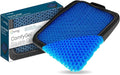 HEALTHMATE Comfy Gel Cushion Gel Seat Cushion for Long Sitting for Back, Sciatica and Tailbone Pain Relief, for Office Chair, Car, Wheelchair, Long Trips (Square)