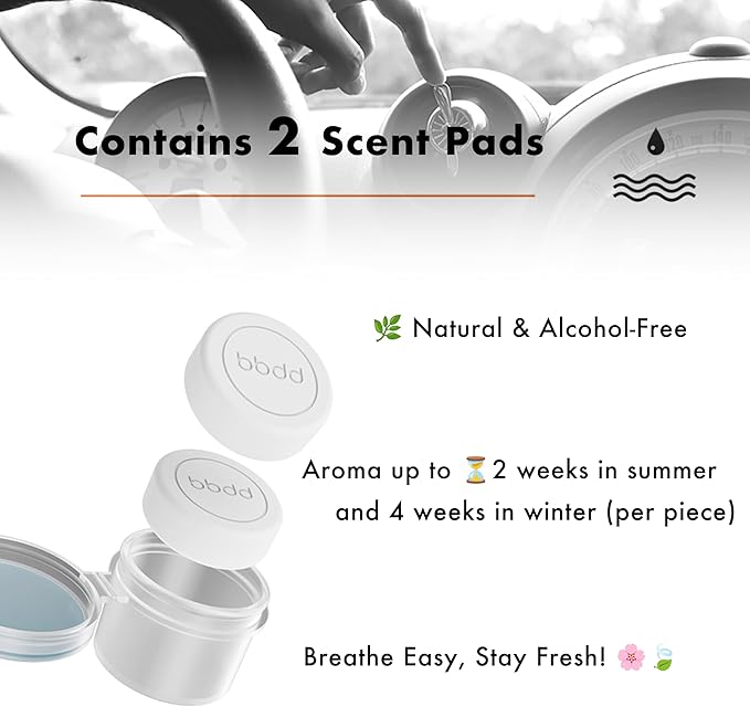 INEBIZ Car Air Freshener Vent Clip, Propeller Aromatherapy Diffuser, with 2-piece Long Lasting Scent Refill, Automotive Interior Accessories Universal for Men & Women