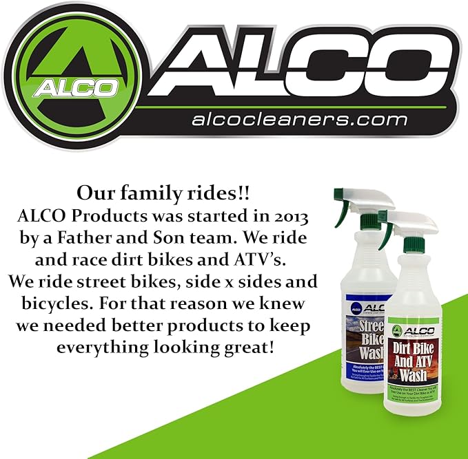 ALCO Dirt Bike and ATV Wash - All-Natural, Powerful, Eco-Friendly Cleaner - Safe for Aluminum, Plastics, and Seals, 1 Gallon, Pack of 1