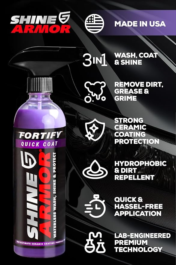 SHINE ARMOR Car Care Bundle, Ceramic Coating and Interior Cleaner