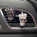 ZOSTLAND Metallic Texture Car Decorative Clip,Auto Air Fresheners Clip, Terror Car Vent Clip,Personalized Automotive Interior Decoration Accessories,Car Decor Gift (2pcs Skull)