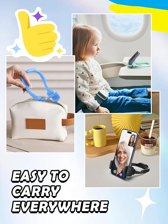 Valentines Day Gifts for Teens Boys Kids Him Men: Thumbs Up Lazy Phone Stand Cell Phone Holder for Desk Funny Gifts for Girls Teenage Women Husband Wife Dad Cool Gadgets Easter Stuff Birthday Ideas