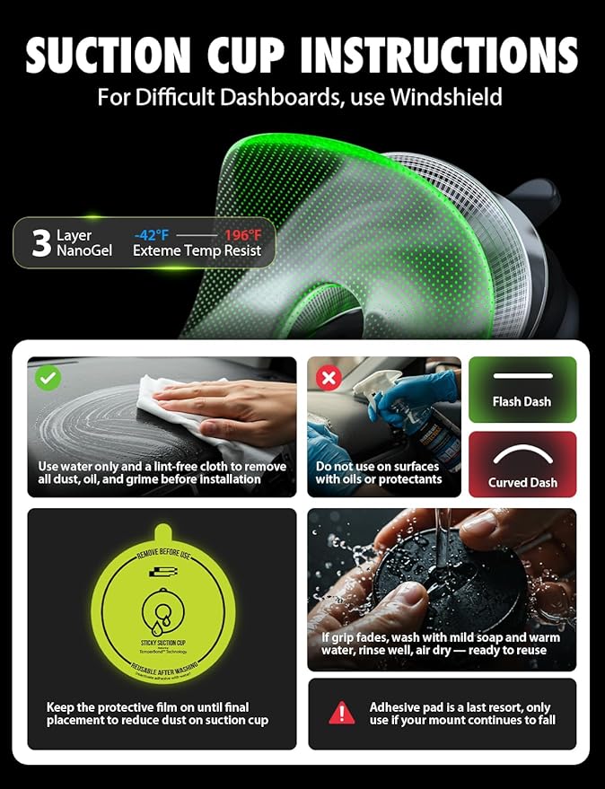 Bracketron AutoGrip Dash & Window Mount- Phone Mount for Car with One-Handed Operation, Universal Cell Phone Holder Car for Dashboard, and Window Fits Phones Up to 3.75"