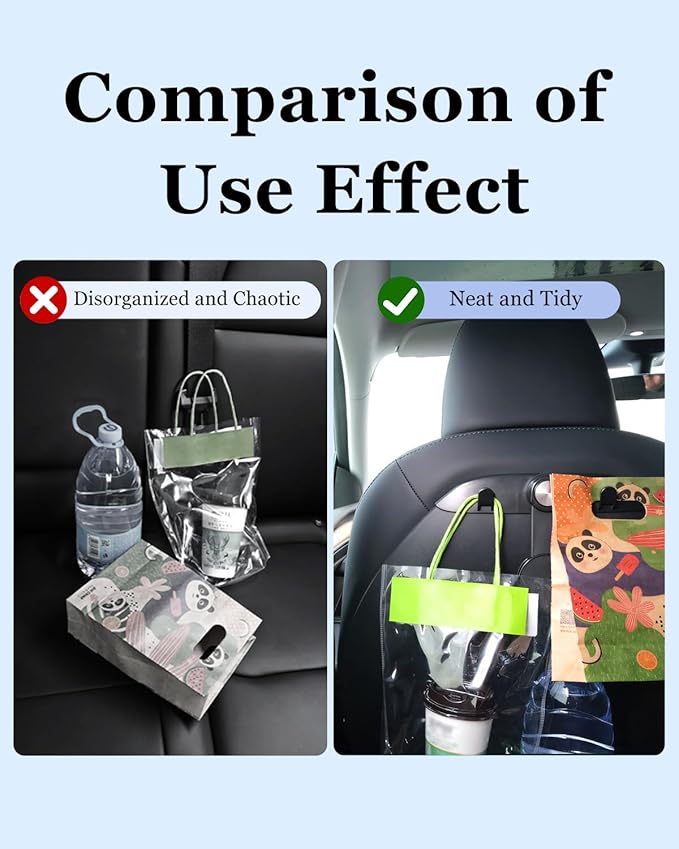 1 Pack Car Seat Hooks & Magnetic Phone Holder for Tesla Model Y(Juniper) Model 3(Highland) Accessories 2026 2025 2024 2023 2022 2021, Car Seat Back Storage Purse/Bag/Hat Hook for iPhone