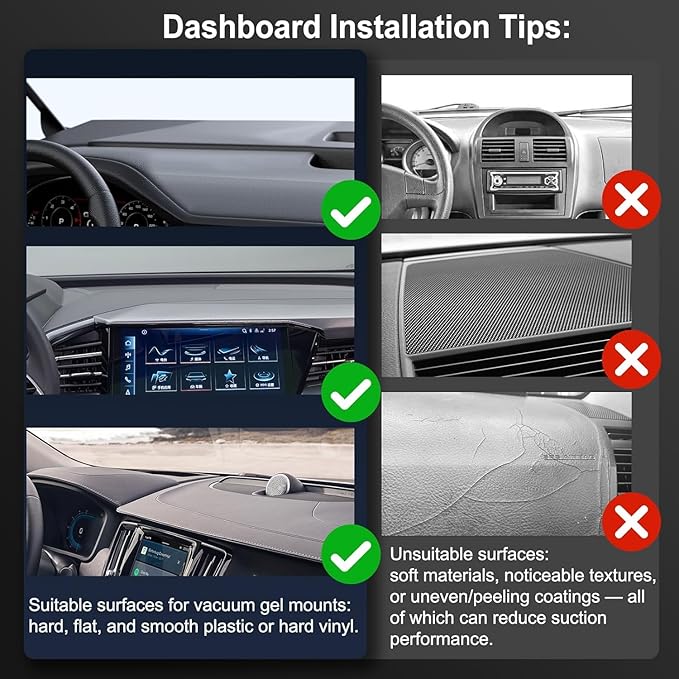 Car Phone Holder for Magsafe, Vacuum Suction Cup Magnetic Phone Mount, 360° Adjustable Phone MagMount for Car/Ceramic Tile/Gym/Mirror, Load up to 1kg, Magnetic Force ≥14N（Black）