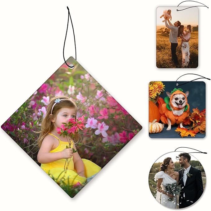 Custom Air Freshener for Car Custom Car Air Fresheners with Pictures, Car Accessories for Men, Boyfriends, Family, Gifts