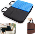 Gel Cushion Seat Pad, Portable Car Seat Cushion for Hip Pain, Massage Travel Cushions for Long Sitting Trips, Thick Gel Cushion for Pressure Relief, Office Chair, Car, Kayak, Coccyx, Wheelchair