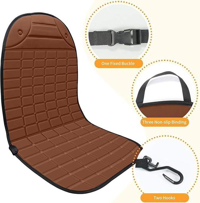2 PCS Seat Cushion Comfortable Winter Seat Cover, Gifts for Family (Brown)