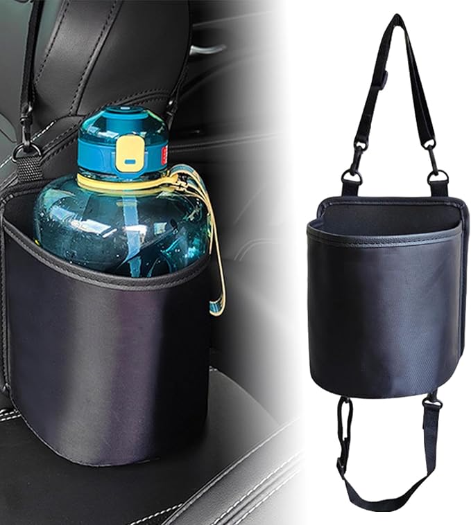 Car Seat Side Large Cup Holder, Waterproof Car Cup Holder Hanging Storage Bag for Drink, Water Bottle Holder Bag, Multi Functional Car Seat Side Organizer,Universal Car Essentials