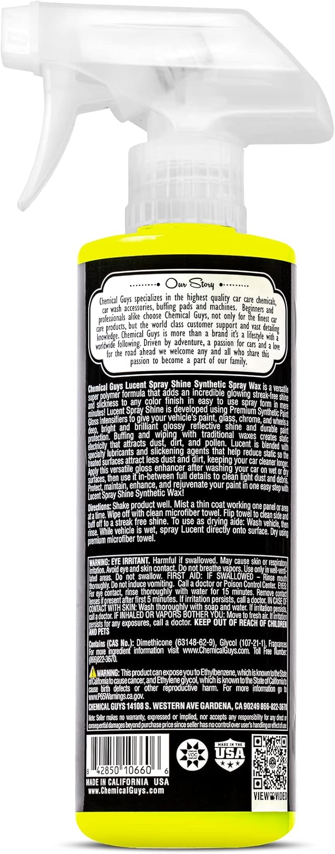 Chemical Guys Lucent Spray Shine Synthetic Spray Wax (16 Oz)