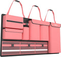 Backseat Hanging Trunk Organizer for SUVs, Cars, Trucks & MPVs | Multi-Pocket Storage with Anti-Slip Straps | Space-Saving Auto Accessory | Gift for Men & Women | Pink, 37.8" x 18.1" - K230