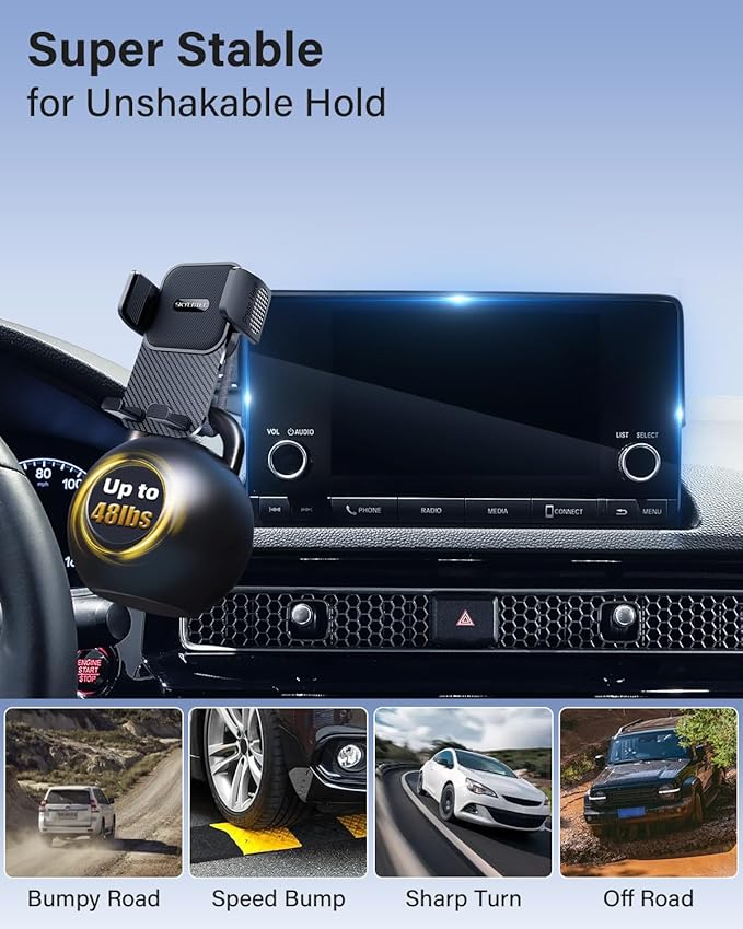 Phone Holder for 2022-2025 Chevrolet Chevy Silverado1500/GMC Sierra 1500 2500HD 3500HD Accessories 13.4-inch Screen Fixed Clip, Automobile Cradles Phone Mount, Cell Phone Base Not Block Air Vent