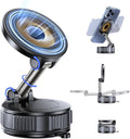 OUNIER Vacuum Magnetic Phone Holder for Car [120+LBS Strongest Suction & 3200gf Magnetic] 360° Adjustable Magsafe Car Phone Mount, Cell Phone Holders for Your Car for iPhone 17 Pro Max 16 15 14 13 12