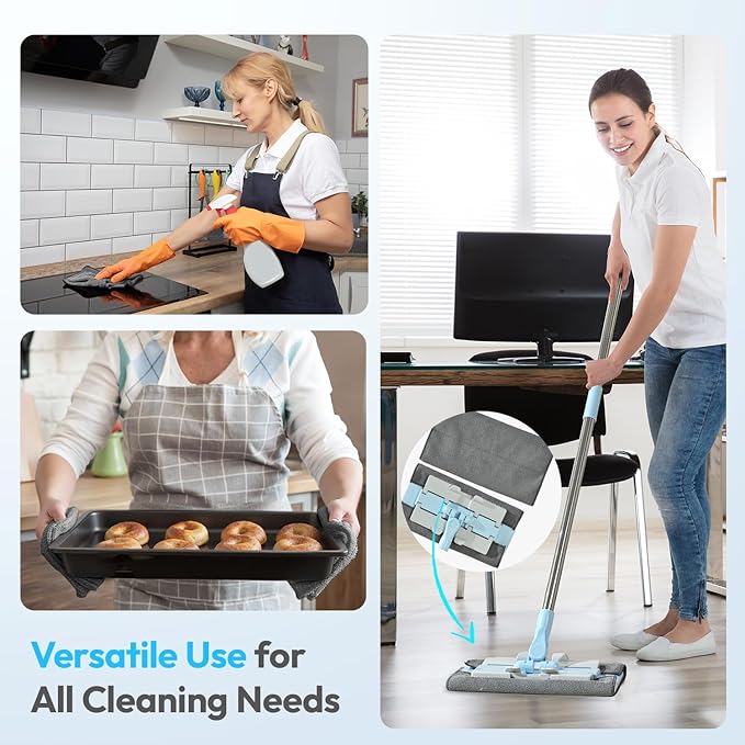 Microfiber Cleaning Cloth 12"X12" 24 Pack Grey Lint Free Microfiber Towels for Cars-Extra Thick, Streak-Free, Fast Absorbent - Reusable Multi-Purpose Housekeeping Rags for Cars