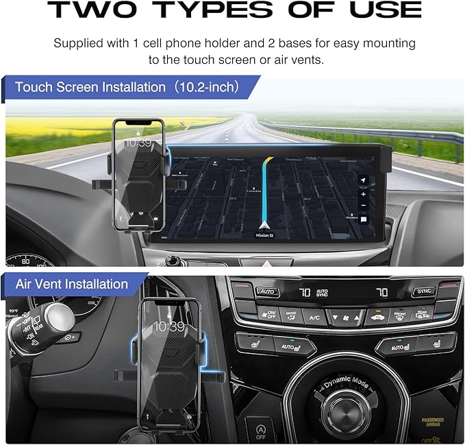 Car Phone Holder for 2019-2025 Acura RDX Accessories,Adjustable GPS Acura RDX Phone Mount for 10.2-inch Screen,Hands-Free Ultra Stable Air Vent Phone Stand