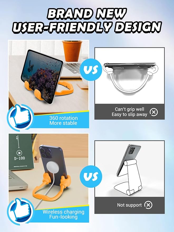 Valentines Day Gifts for Teens Girls Women Cell Phone Holder: Thumbs Up Lazy Phone Stand Gifts for Adults Kids Boys Men Teenager Wife Mom Funny Gag Gadgets Ideas Who Wants Nothing Gift for Easter