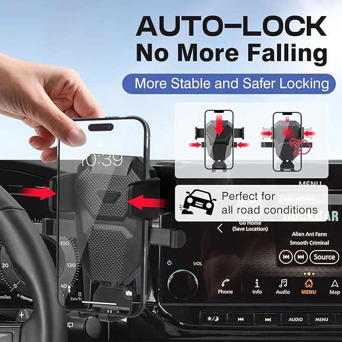 Car Phone Holder for 2022-2025 Nissan Pathfinder Accessories,Adjustable Pathfinder Phone Mount for 14.5-inch Screen,Hands-Free Ultra Stable Phone Stand