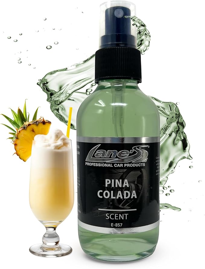 Lane's Premium Car Air Fresheners - Pina Colada Scent Water Based - 4oz Eliminate Bad Odors of Pet & Food From Car Interior Leather, Carpet, Upholstery Great For Cars, Trucks, SUVs, RVs & More