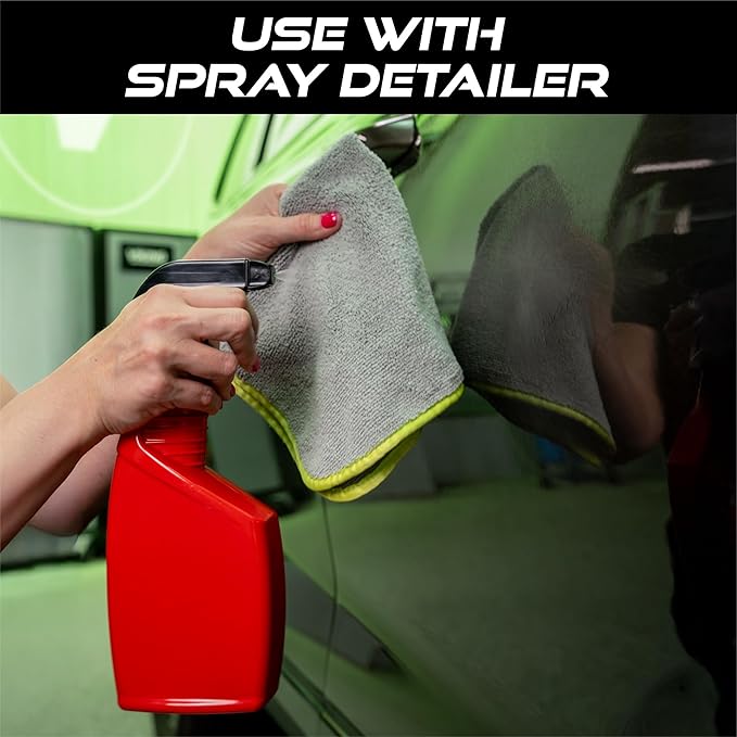 VIKING Utility Microfiber Towel for Car Interior and Exterior Use, Professional Towels for Detailing and Car Wash Kit, 350gsm, Grey, 16 Inch x 16 Inch, 8 Pack