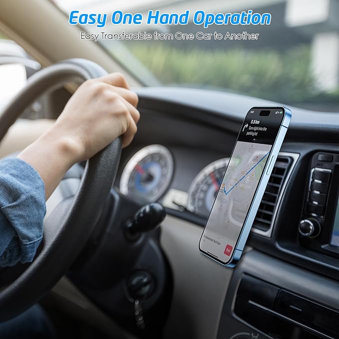 Magnetic Phone Holder for Car, WixGear [2 Pack] Universal Air Vent Magnetic Phone Mount for Car, Car Phone Holder Mount for Cell Phones and Mini Tablets with 4 Metal Plates