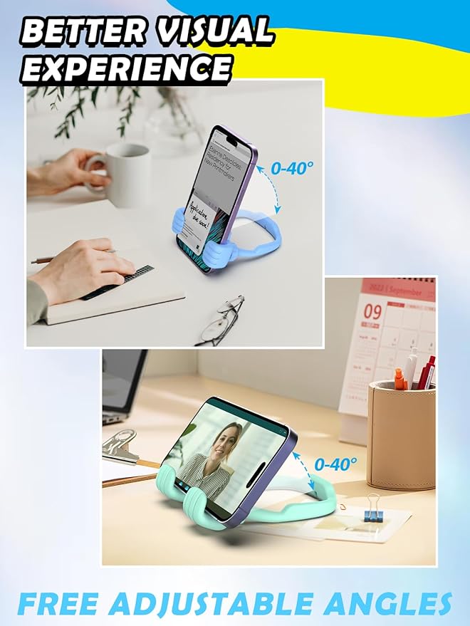 Valentines Day Gifts for Men Women: Teens Girls Boys Gifts for Kids Thumbs Up Lazy Cell Phone Stand Holder for Desk Funny Gift for Dad Mom Wife Husband Adults Teenage Cool Gadget Trendy Stuff