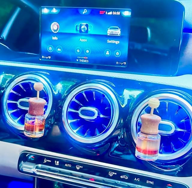 Car Air Freshener and Essential Oil Diffuser with Vent Clip, Handmade Long Lasting Scent, Eliminate Unwanted Odors, Organic & Vegan, 130 Fragrances (Butter Rum Lifesaver, Single Diffuser)
