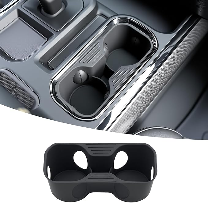 Cup Holder Organizer Compatible with 2023-2025 2026 Chevy Silverado/GMC Sierra 1500 & 2022 Refreshed 1500 Accessories, Insert Console Drink Holder Protector (Full Console w/Bucket Seats ONLY)