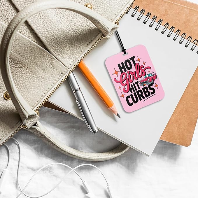 4Pcs Funny Pink Car Air Freshener Hanging Girly Car Accessories Gifts for Women Teen Girl Cute Air Freshener for Interior Car Mirror Home Wardrobe Decor