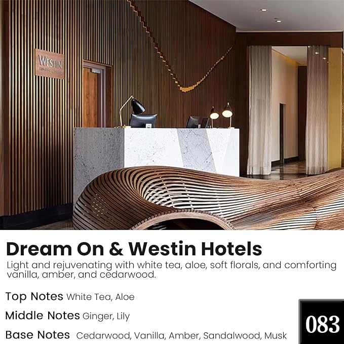 HoogaLife Car Air Freshener Hanging 2 Pack - Hotel Collection Diffuser Oil Inspired by Droam 0n & Westln Hotels - NO.1007 Fragrance Oil Air Diffuser for Ca r, Car Fresheners for Women (083)