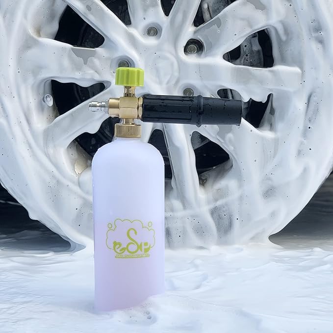 ESP Foam Cannon 1L Car Wash Foam Sprayer with 1/4" Quick Connector, 5 Nozzle Tips for Pressure Washer