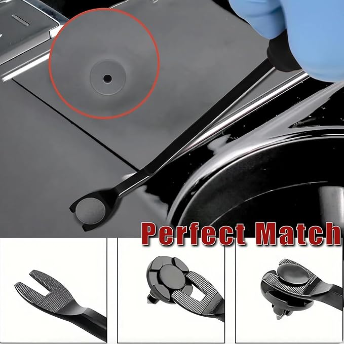 1 PCS Car Clips Fastener Remover Tool, Car Panel Dashboard Door Window Tool, Fastener Car Panel Door Interior Window Tool, Clip Puller Rivet Removal Tool (Black)