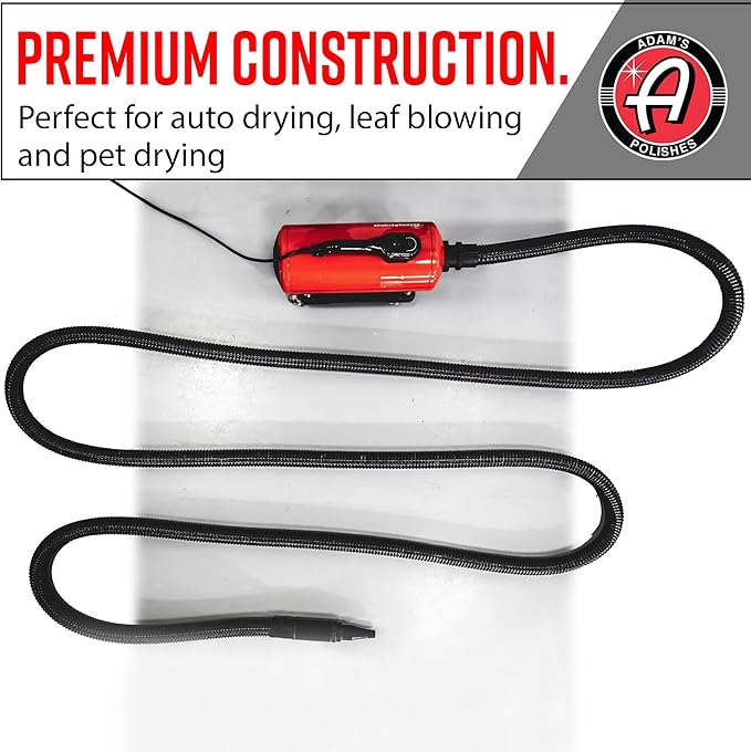 Adam's Polishes Air Cannon Jr. + Wall Mount Combo - High Powered Filtered Blower | Dry Before Car Cleaning, Detailing, Wax, or Ceramic Coating | Auto Tool Kit Gift for Boat, RV, Motorcycle